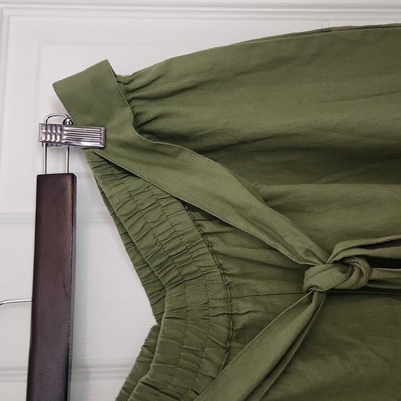 New York & Company Olive Wide Leg Side-Slit Pants - Picture 6 of 12